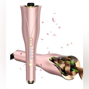Automatic Hair Curler with 1” wand in a rotating barrel rose gold